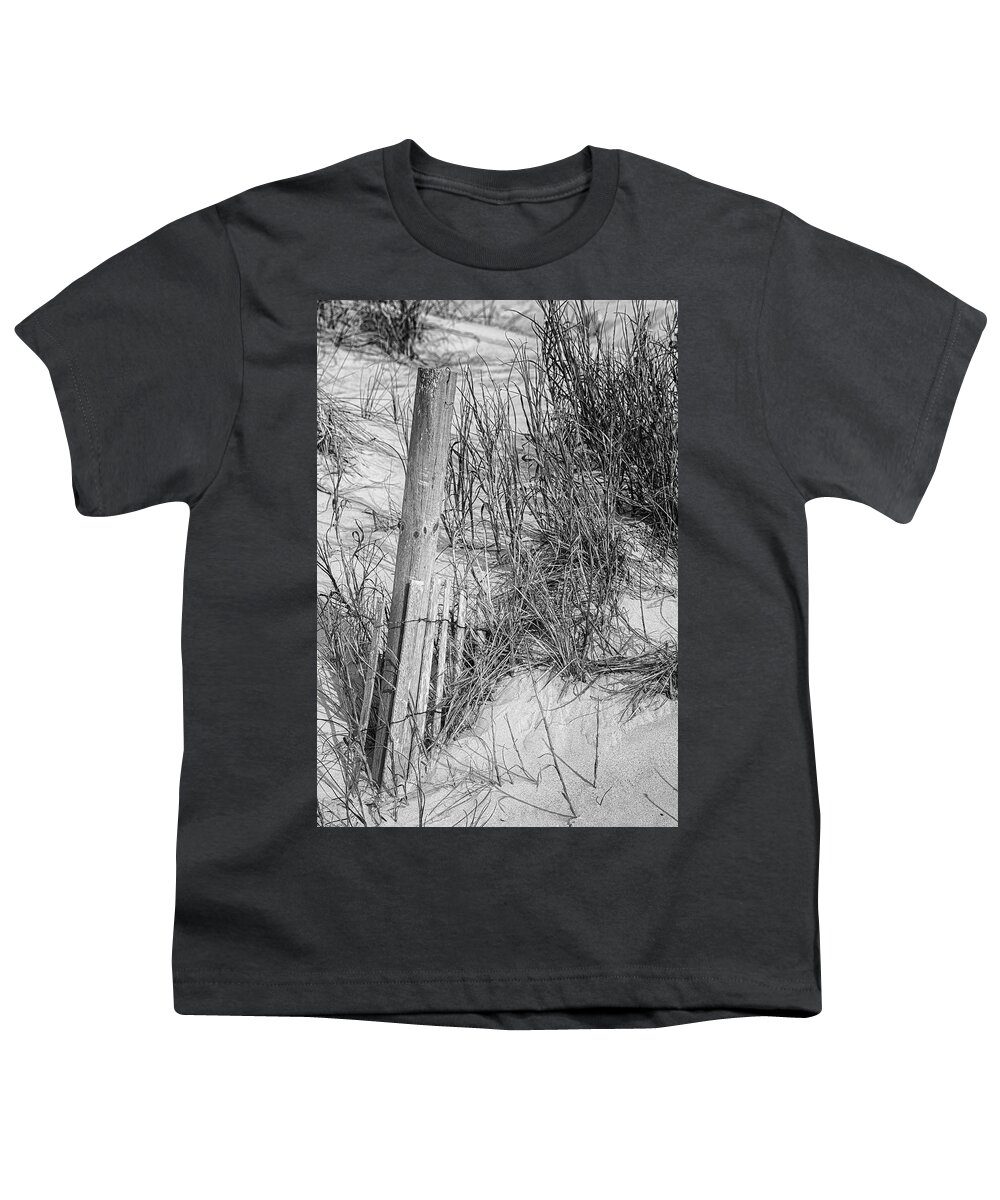 Beach Youth T-Shirt featuring the photograph Sand Fence Reclaimed by the Beach by Bob Decker