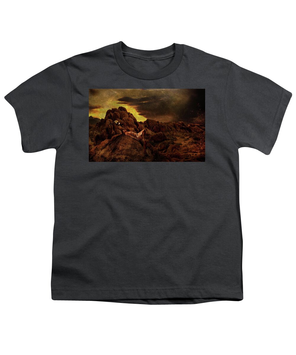 Nude Youth T-Shirt featuring the photograph Sarah in the Desert by Mark Gomez