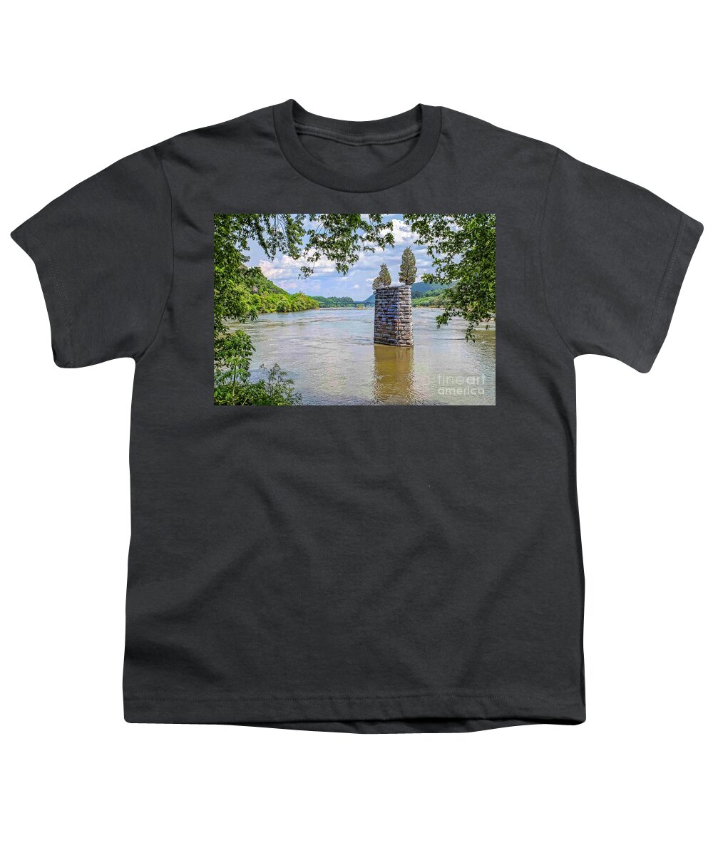 West Virginia Youth T-Shirt featuring the photograph Scene from Harper's Ferry WV by Laurinda Bowling