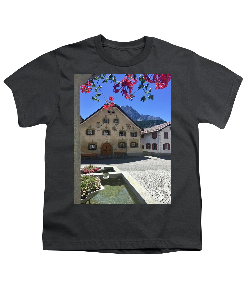 Bügl Grond Youth T-Shirt featuring the photograph Scuol by Flavia Westerwelle