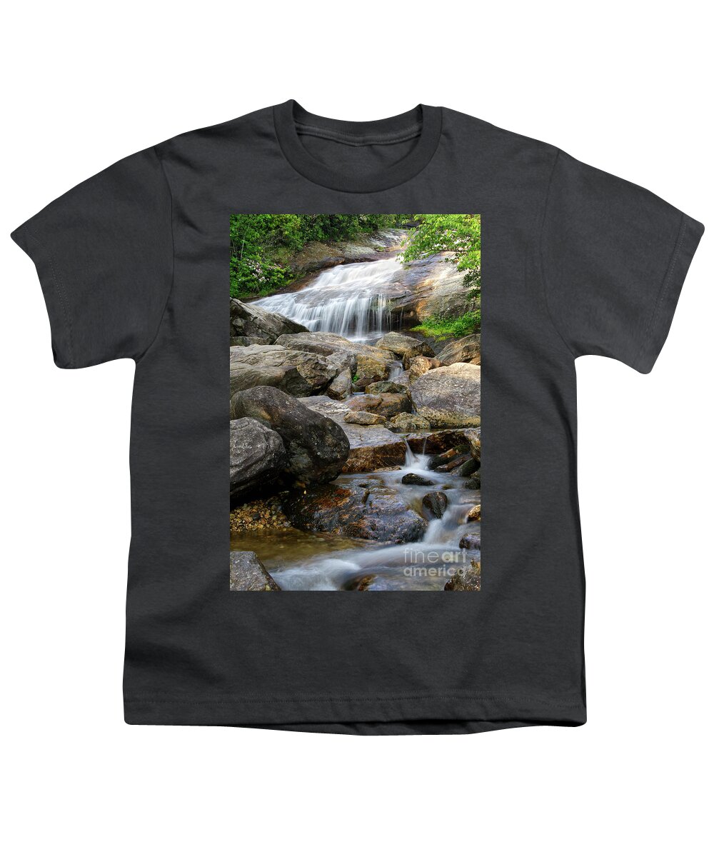 Blue Ridge Parkway Youth T-Shirt featuring the photograph Second Falls 9 by Phil Perkins