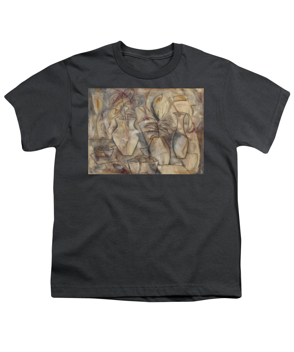 Still Life Youth T-Shirt featuring the painting Shades of Serenity by Trish Toro