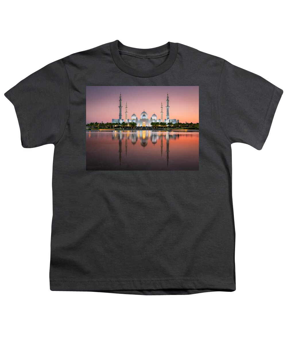 Sheikh Zayed Grand Mosque Youth T-Shirt featuring the photograph Sheikh Zayed Grand Mosque by Peter Boehringer