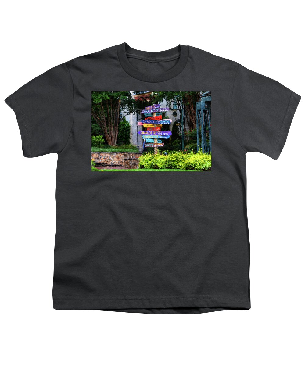 Signpost Youth T-Shirt featuring the digital art Signpost at The Green by SnapHappy Photos