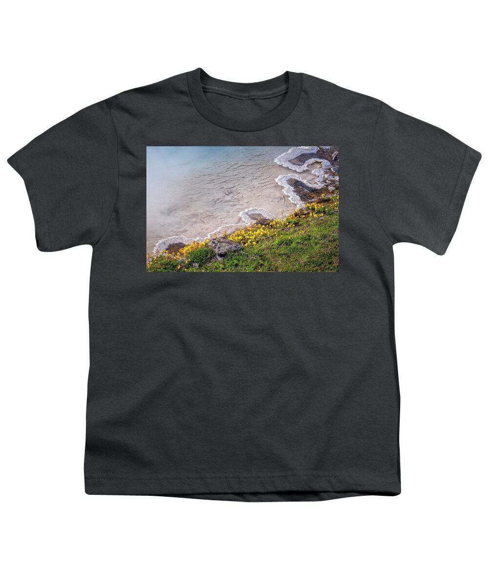 Yellowstone Youth T-Shirt featuring the photograph Silex Spring Yellowstone National Park Wyoming by Joan Carroll