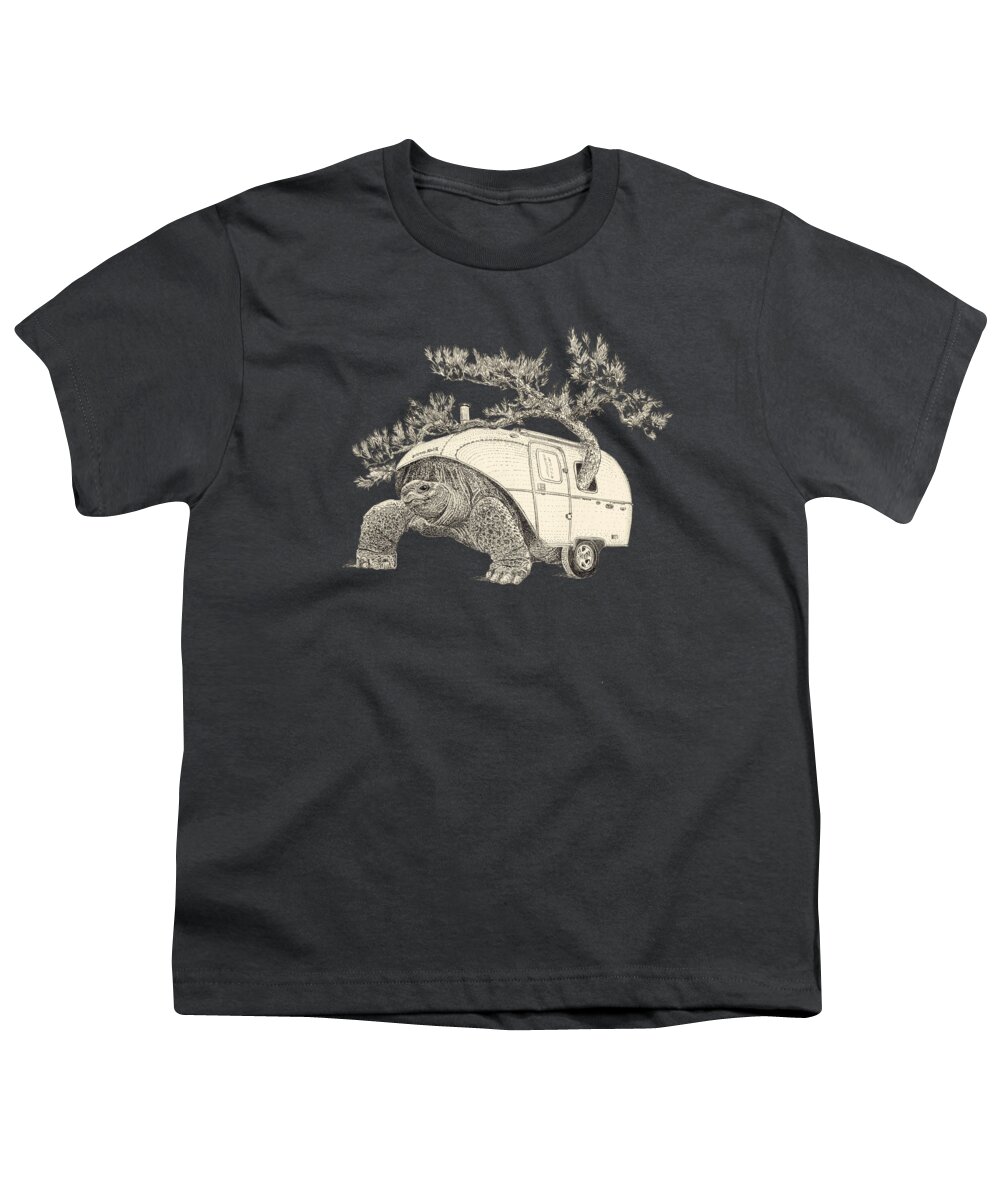 Tortoise Youth T-Shirt featuring the digital art Silver Back by Jenny Armitage