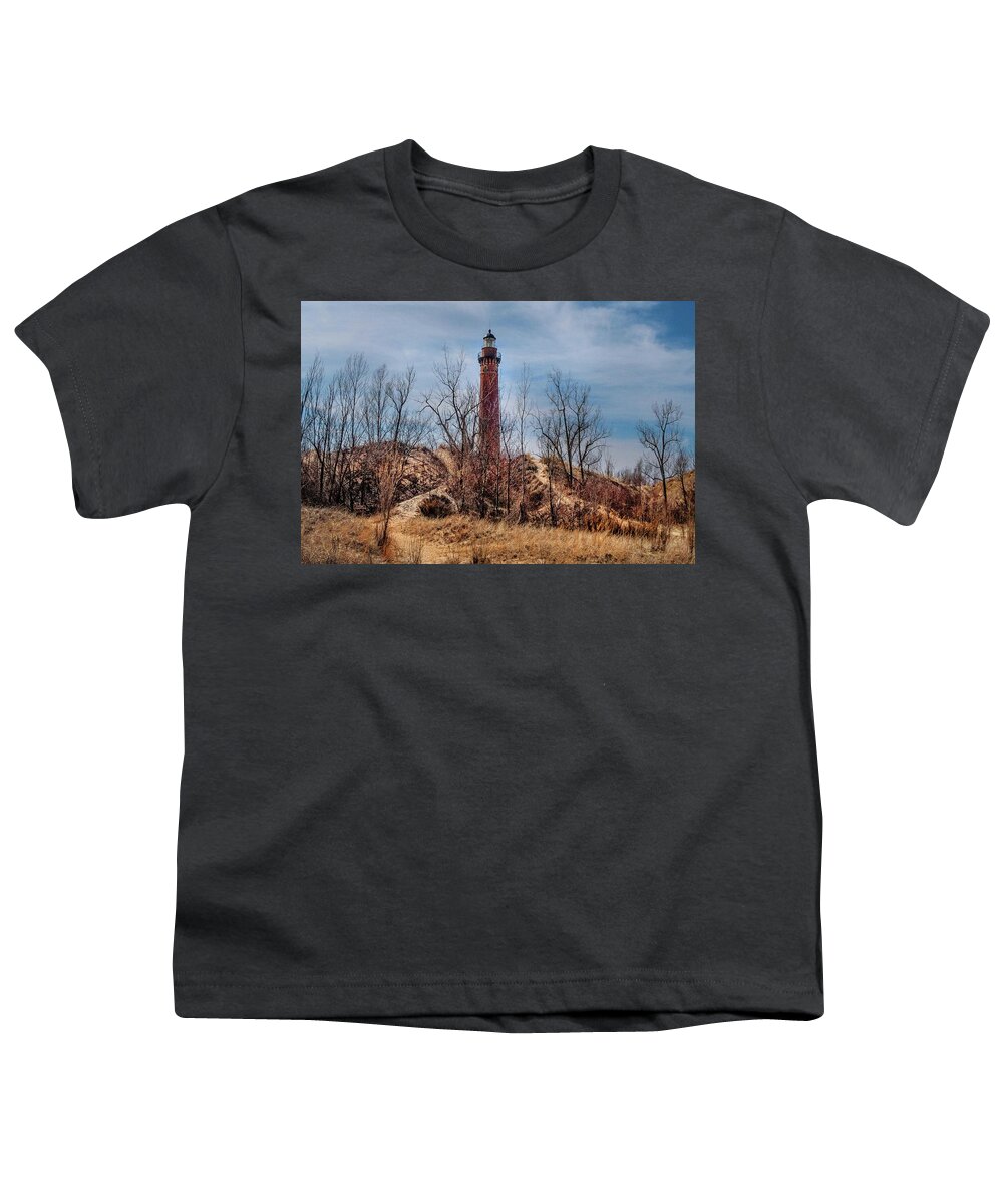 Northernmichigan Youth T-Shirt featuring the photograph Silver Lake Lighthouse..... IMG_3937 HRes by Michael Thomas