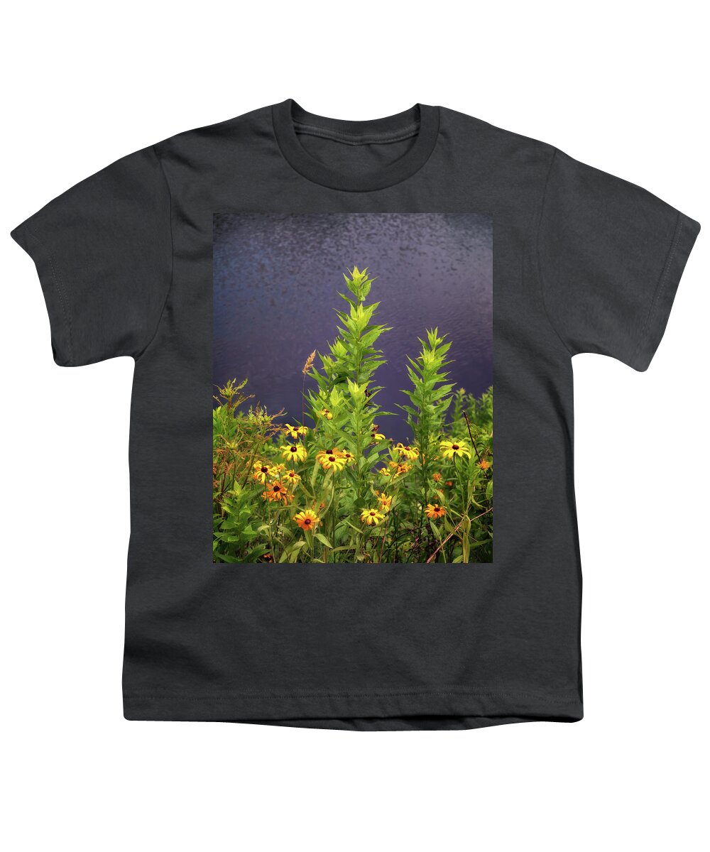 Wildflowers Youth T-Shirt featuring the photograph Sims Pond Blooms - Blue Ridge Parkway by Susan Rissi Tregoning
