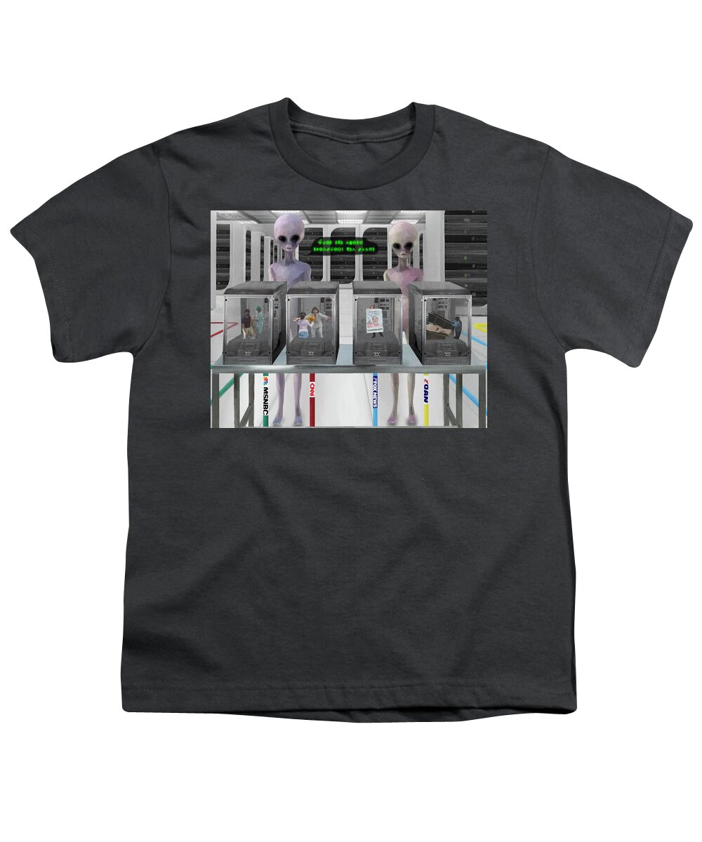  Youth T-Shirt featuring the digital art Simulation Hypothesis by Jason Cardwell