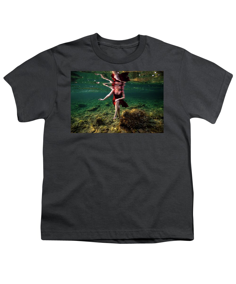 Underwater Youth T-Shirt featuring the photograph Sitting by Gemma Silvestre