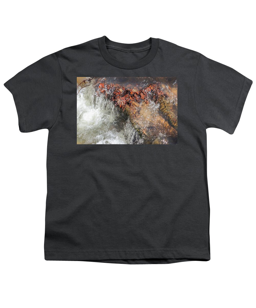 James H. Sloppy Floyd State Park Youth T-Shirt featuring the photograph Sloppy Floyd Creek Waterfall by Ed Williams