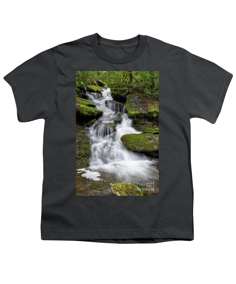 Little River Youth T-Shirt featuring the photograph Small Waterfalls 6 by Phil Perkins