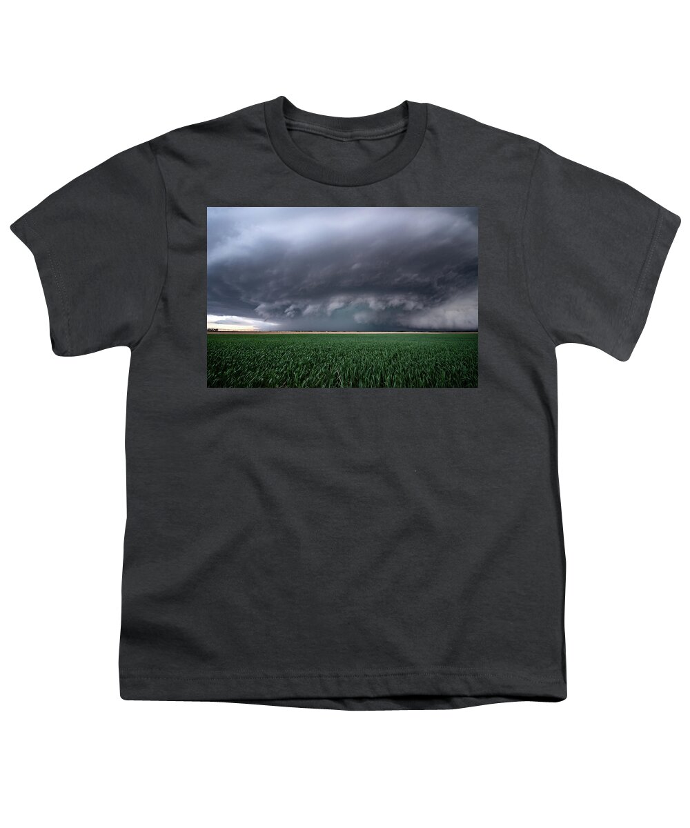 Mesocyclone Youth T-Shirt featuring the photograph Spaceship Storm by Wesley Aston