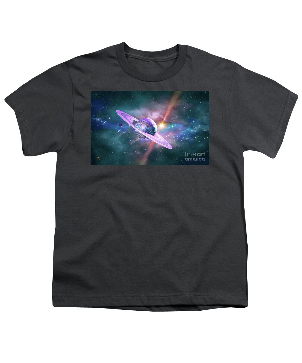  Youth T-Shirt featuring the digital art Spacetime Partners by Don White Artdreamer