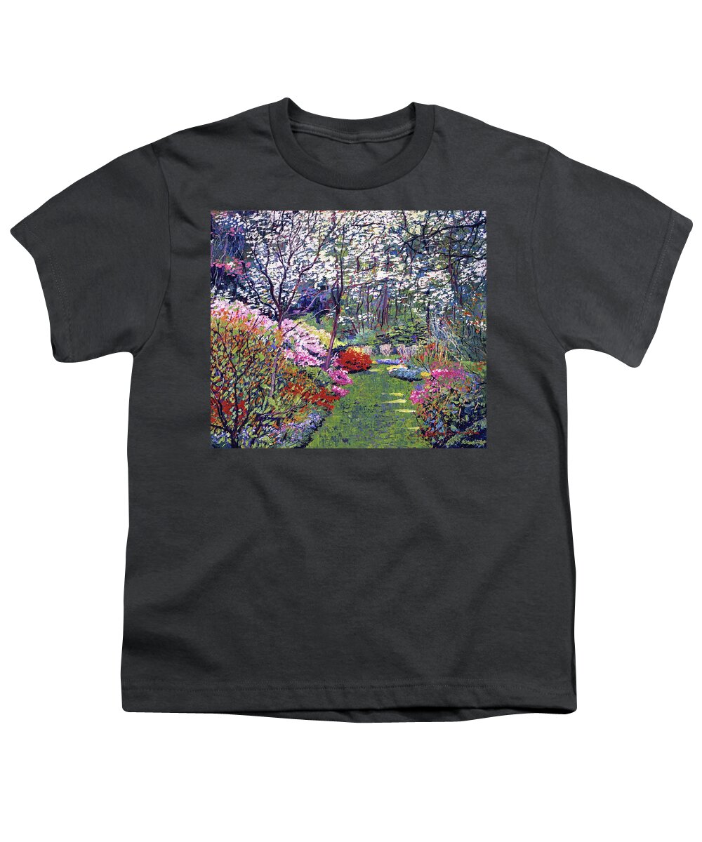 Impressionist Youth T-Shirt featuring the painting Spring Park Impressions by David Lloyd Glover
