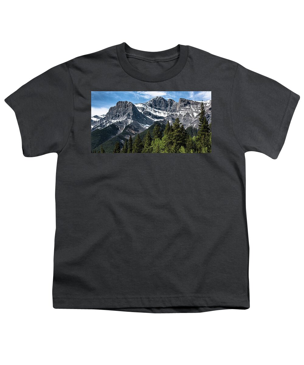Digital Fineart Youth T-Shirt featuring the digital art spring time in the Rockies by Jerald Blackstock