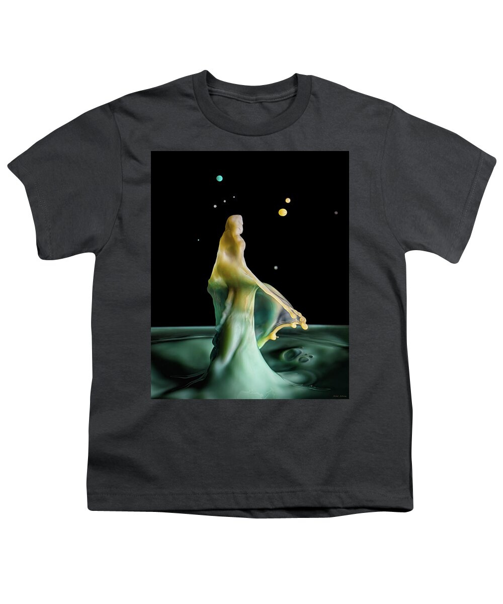 Water Drop Art Youth T-Shirt featuring the photograph Star Gazer by Michael McKenney