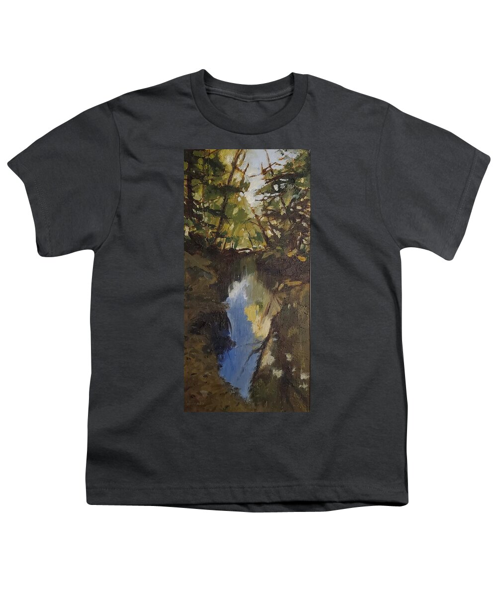 Stream Youth T-Shirt featuring the painting Stream by Sheila Romard