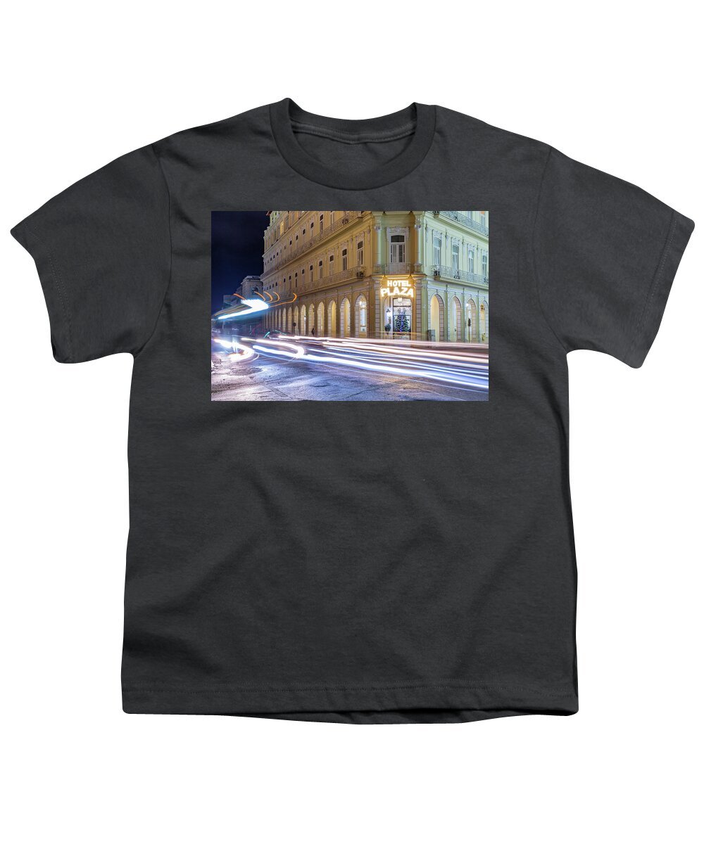 Cuba Youth T-Shirt featuring the photograph Street Lights by David Lee