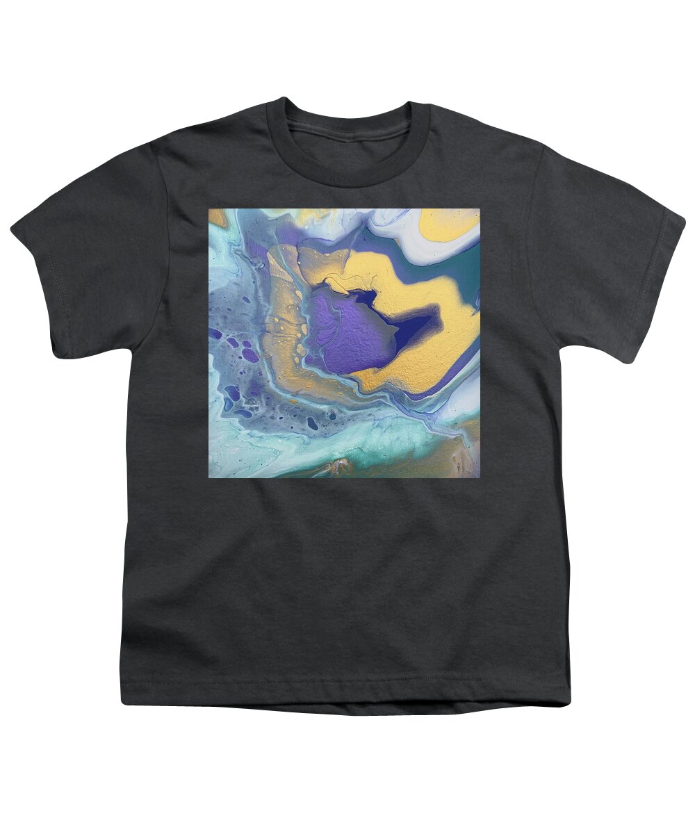 Gold Youth T-Shirt featuring the painting Submerge by Nicole DiCicco
