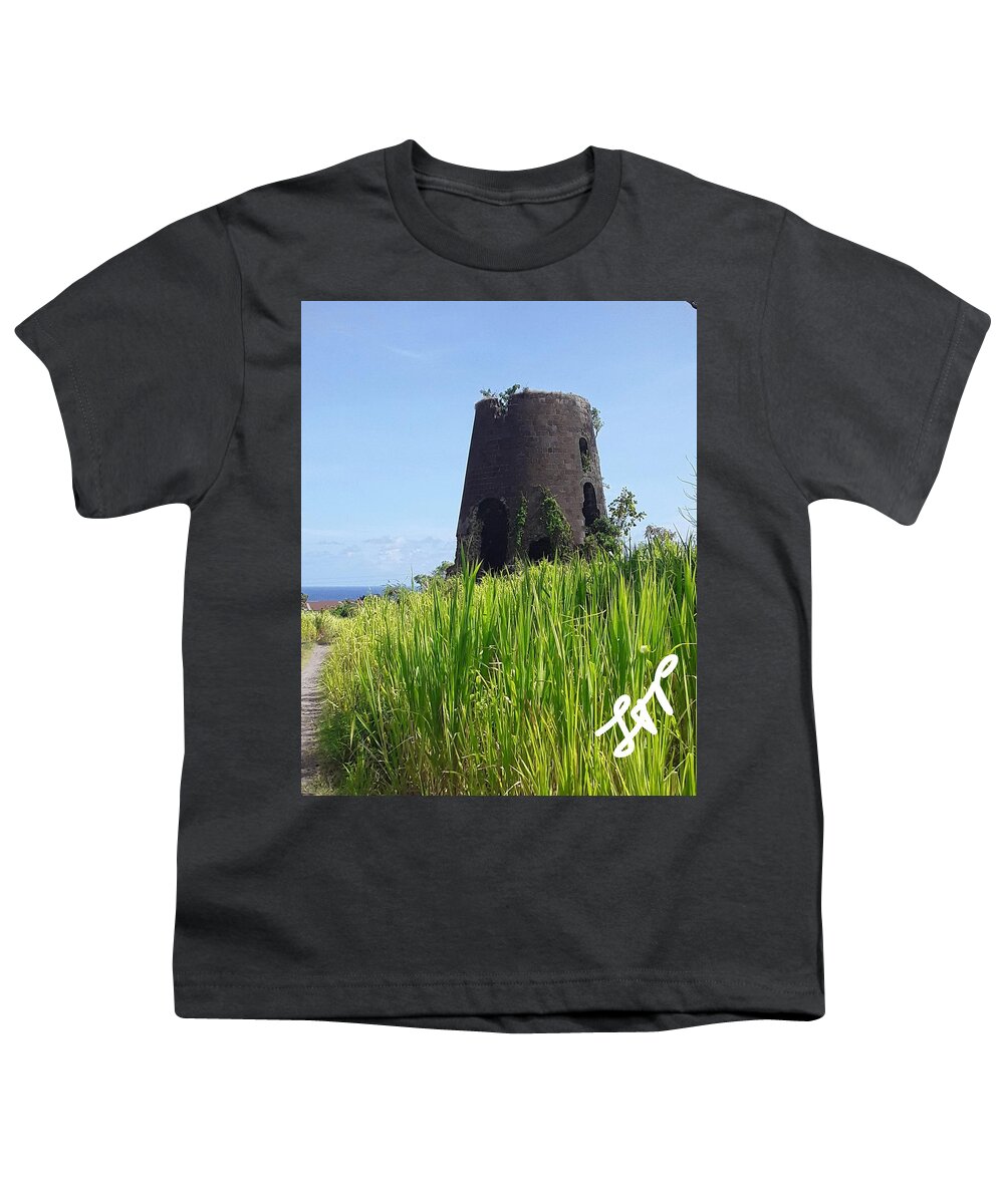 Sugar Mill Youth T-Shirt featuring the photograph Sugar Mill of the Gods by Esoteric Gardens KN