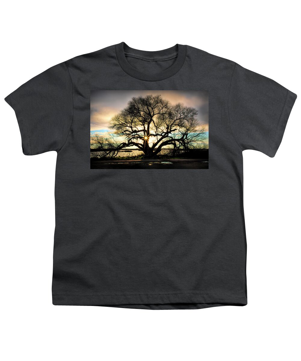 California Youth T-Shirt featuring the photograph Sunburst at Sunrise by Cheryl Strahl