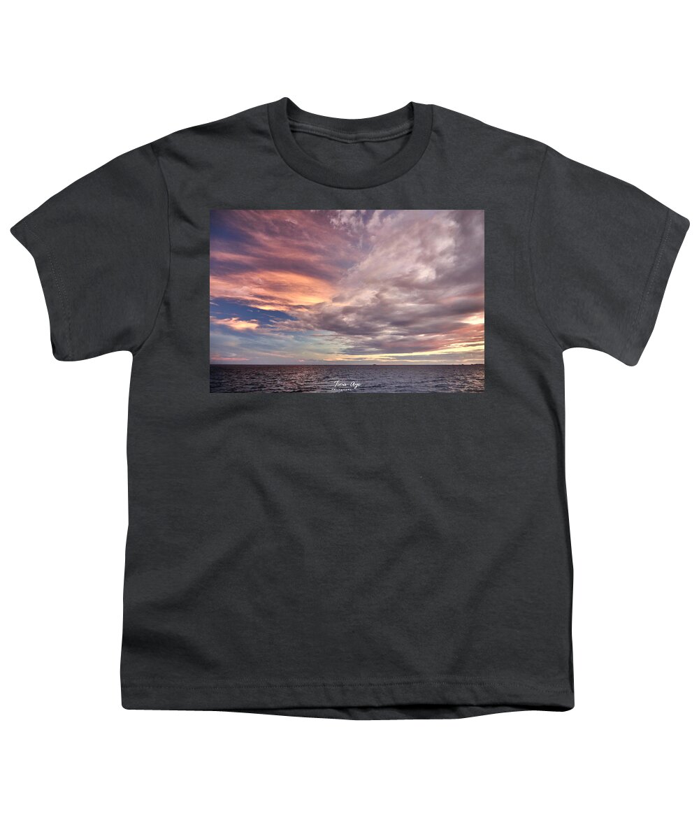 Sunrise Youth T-Shirt featuring the photograph Sunrise in the Virgin Islands by Tina Aye