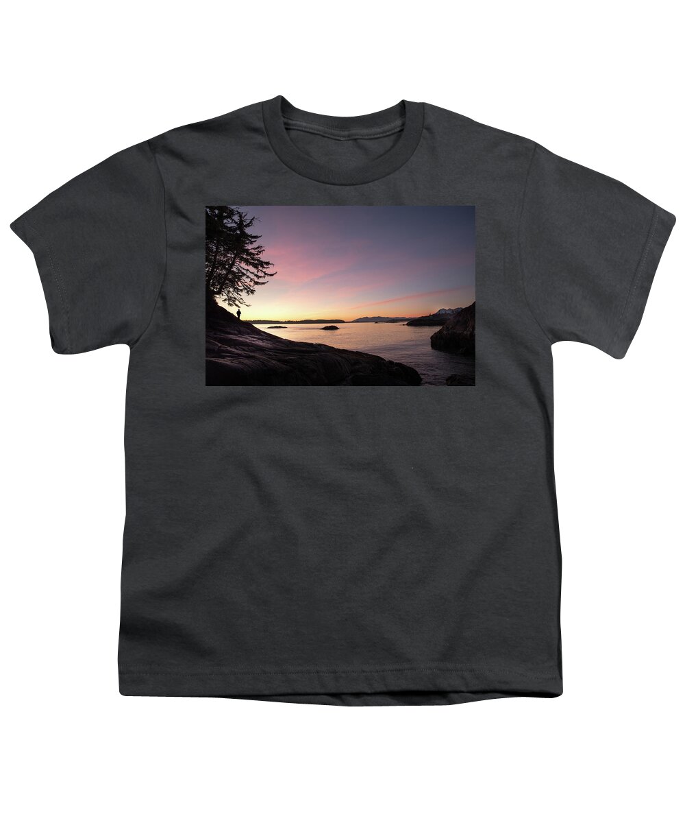 Sunset Youth T-Shirt featuring the photograph Sunset at Tofino by Naomi Maya