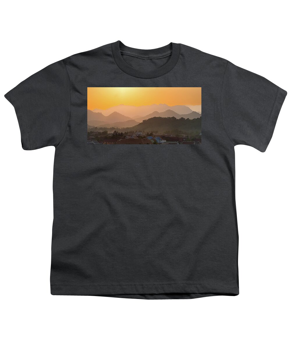 Laos Youth T-Shirt featuring the photograph Sunset In Laos by Marla Brown