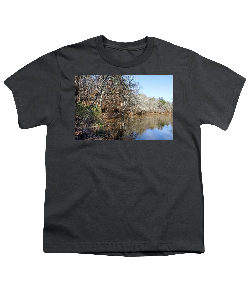 Sweetwater Creek Youth T-Shirt featuring the photograph Sweetwater Creek Stillness by Ed Williams