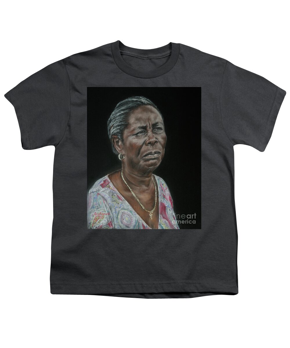 Roshanne Youth T-Shirt featuring the pastel Tears by Roshanne Minnis-Eyma