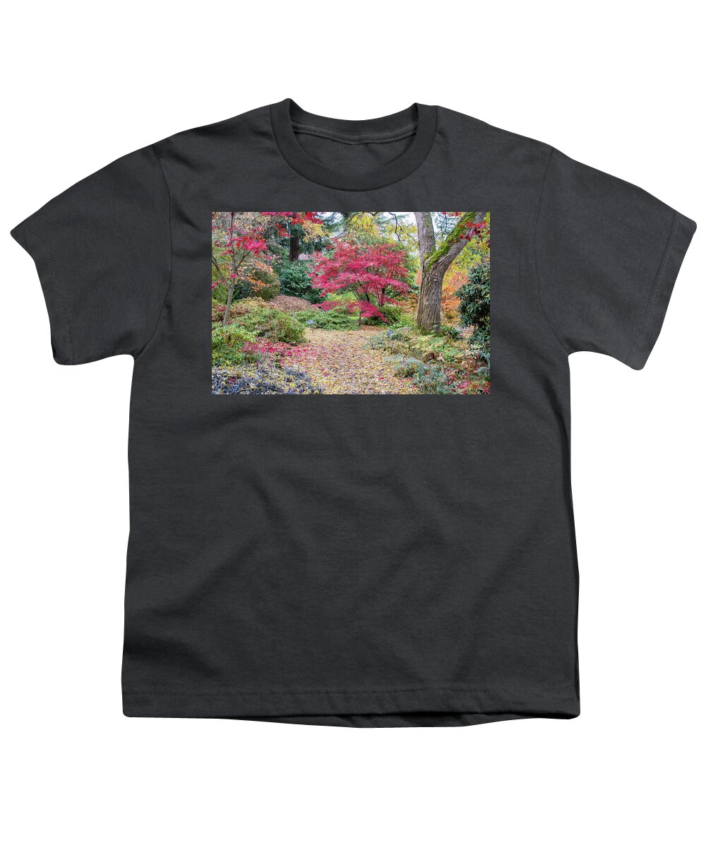 Autumn Youth T-Shirt featuring the photograph The Autumn Path by Joan Septembre