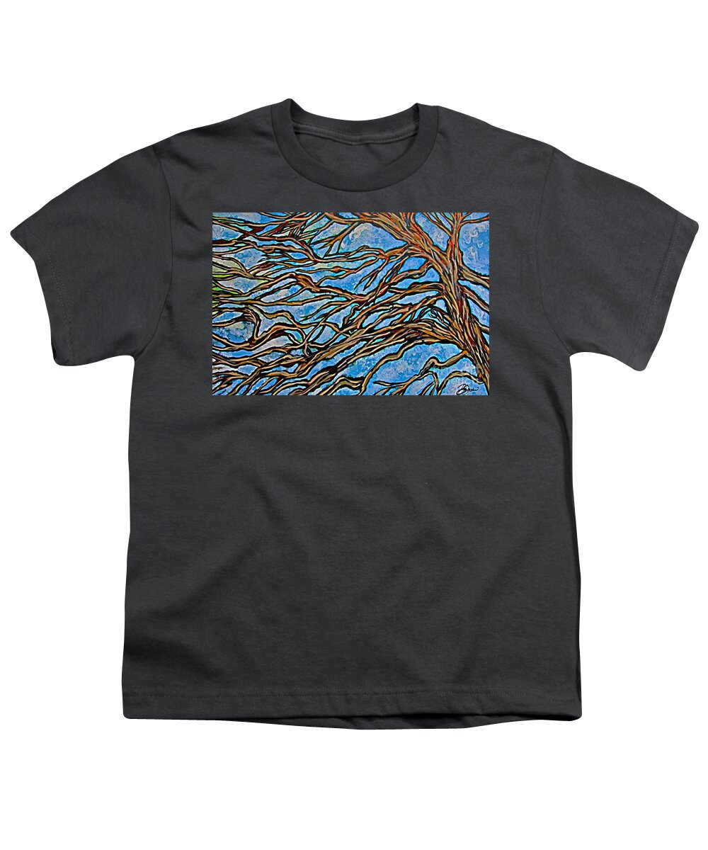 Prints Youth T-Shirt featuring the painting The barren Fig by Barbara Donovan