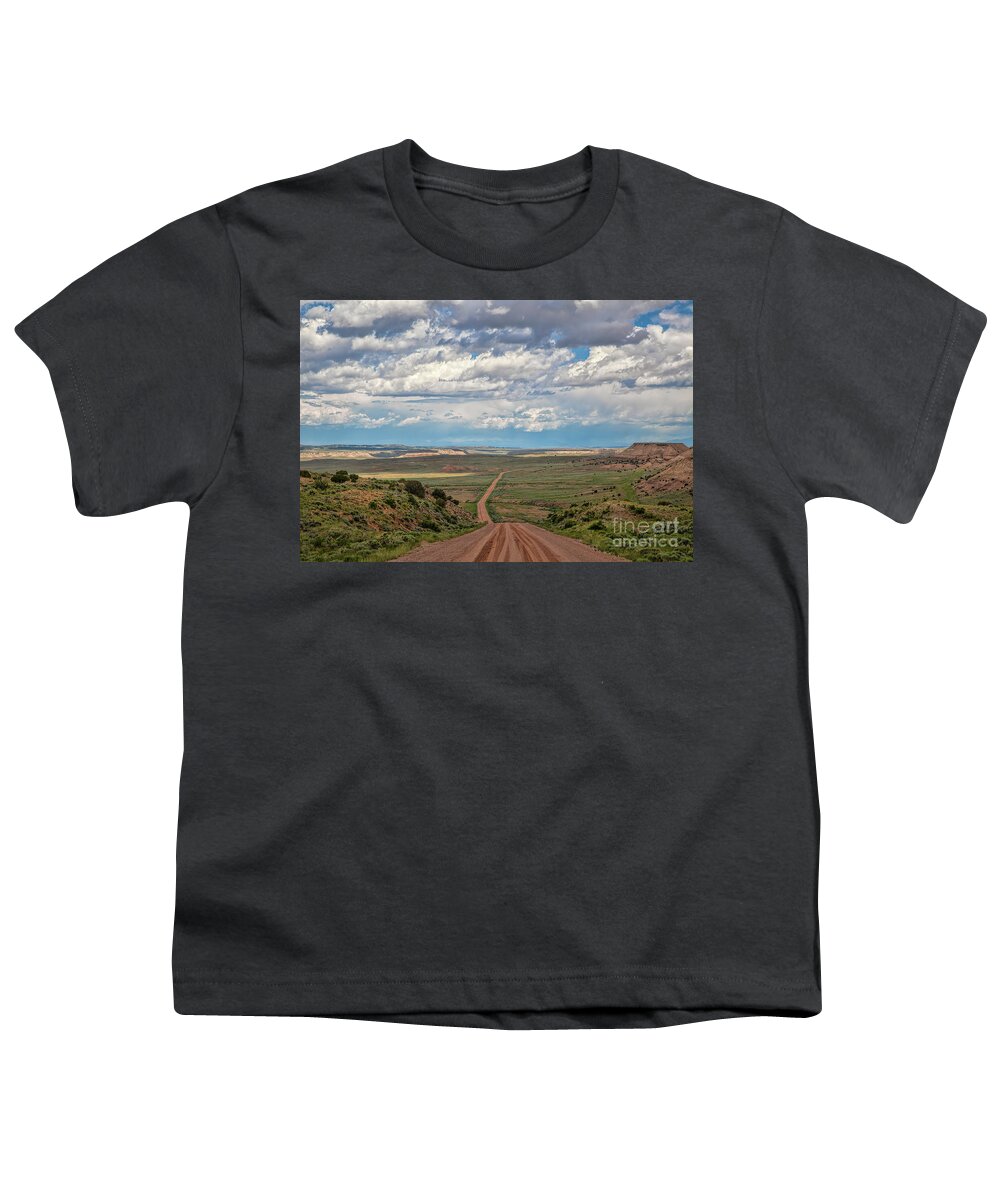 .winding Road Youth T-Shirt featuring the photograph The Call of the Open Road by Jim Garrison