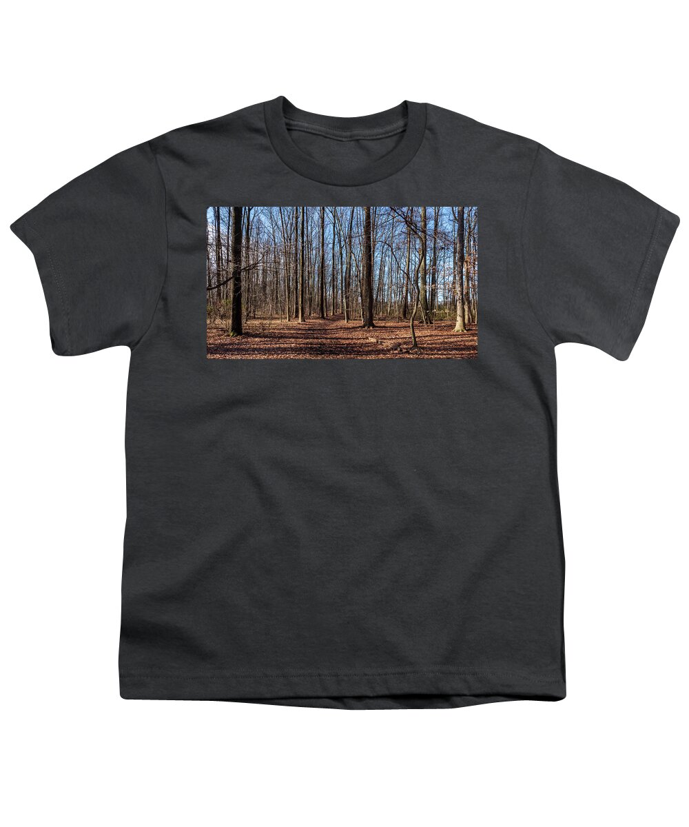 Brown Youth T-Shirt featuring the photograph The Forest 2023 by Louis Dallara