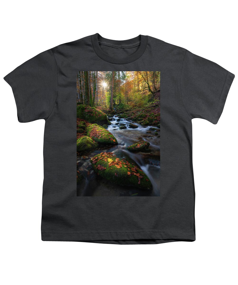 Sunstar Youth T-Shirt featuring the photograph The golden valley by Cosmin Stan