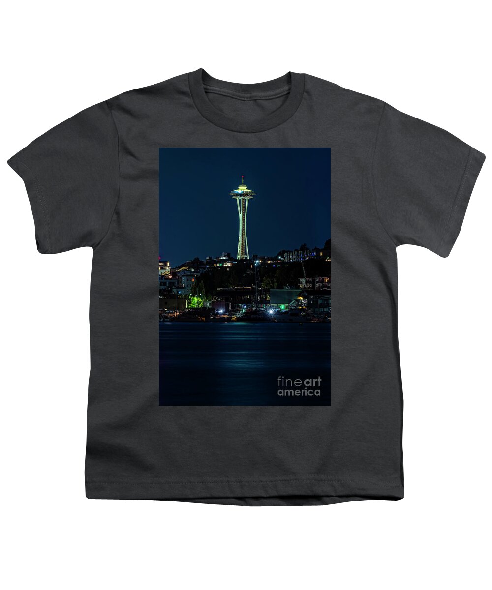 Iconic Youth T-Shirt featuring the photograph The Iconic Space Needle by Eddie Yerkish