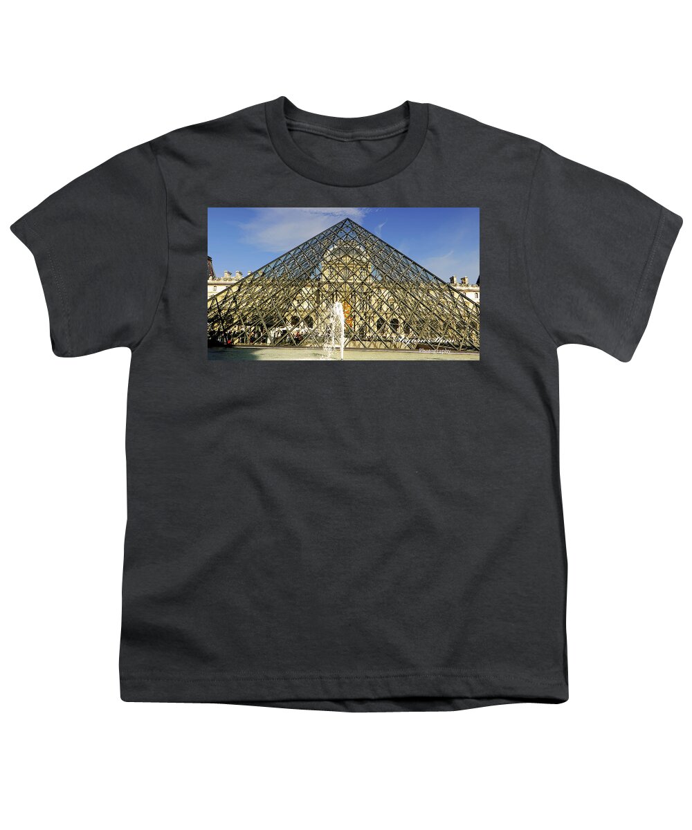 Louvre Youth T-Shirt featuring the photograph The Pyramid by Segura Shaw Photography