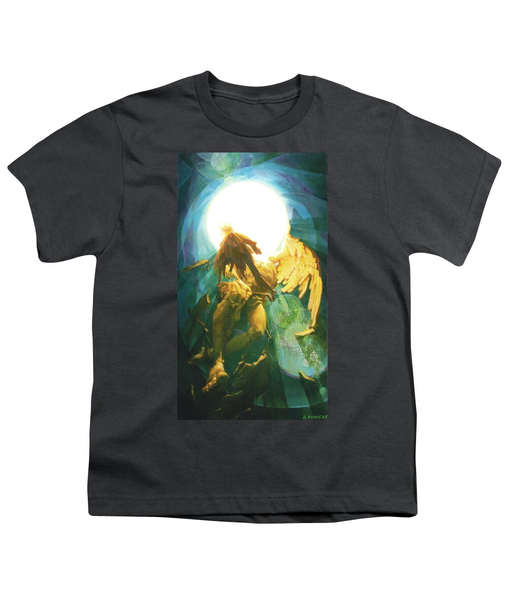 Guy Kinnear Youth T-Shirt featuring the painting The Second Voyage Of Icarus by Guy Kinnear