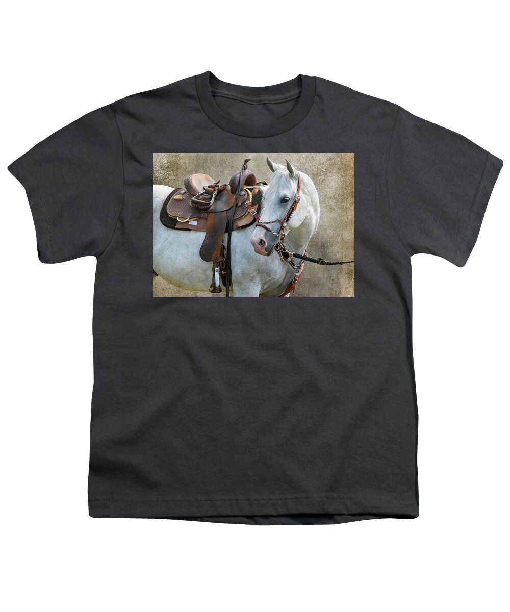 Horse Youth T-Shirt featuring the photograph The Steed by Fon Denton