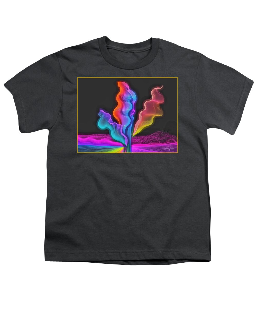 Abstracts Youth T-Shirt featuring the photograph The Veils - Series #19 by Barbara Zahno