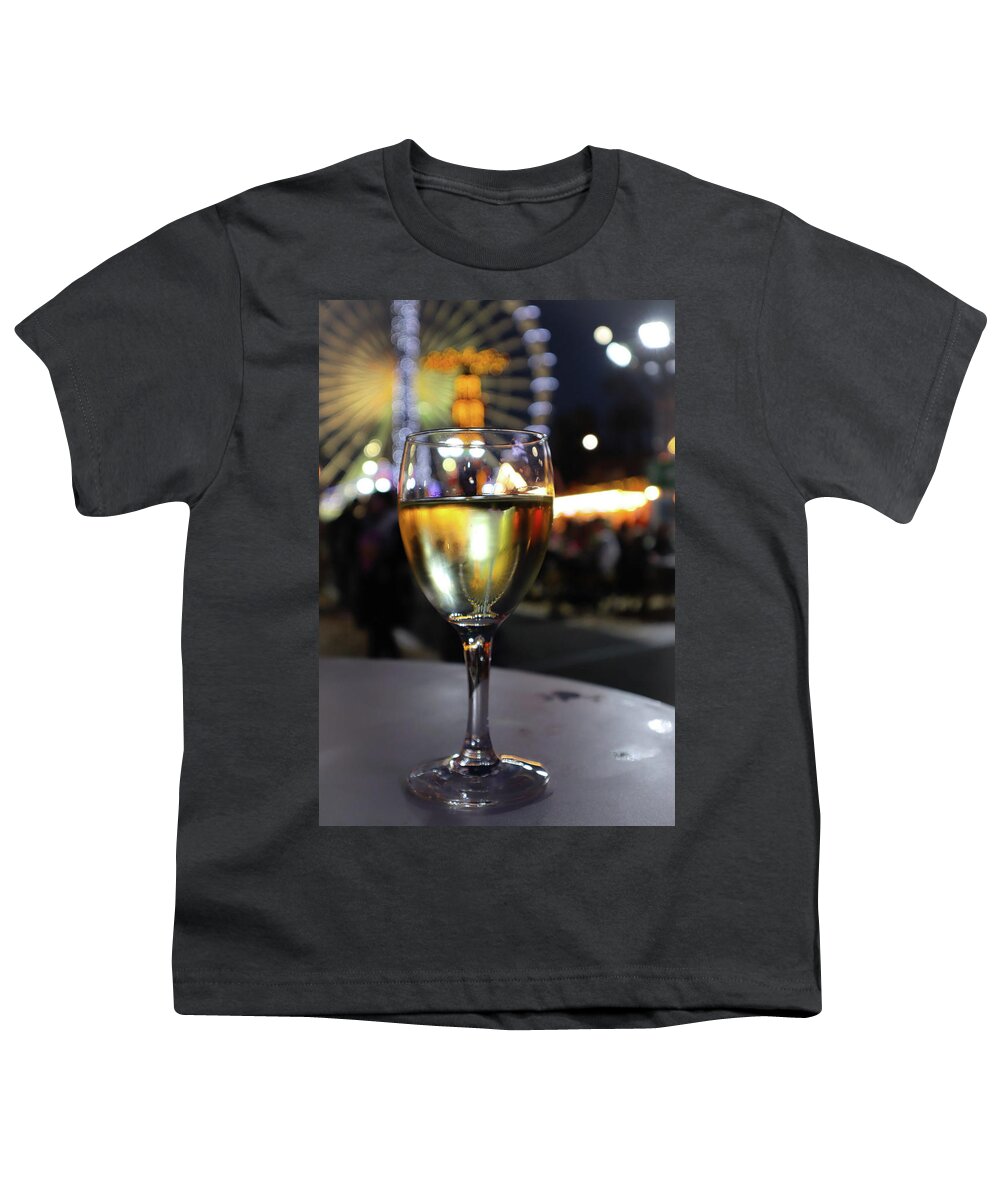 Wine Youth T-Shirt featuring the photograph There's a Ferris Wheel in my Wine by Andrea Whitaker