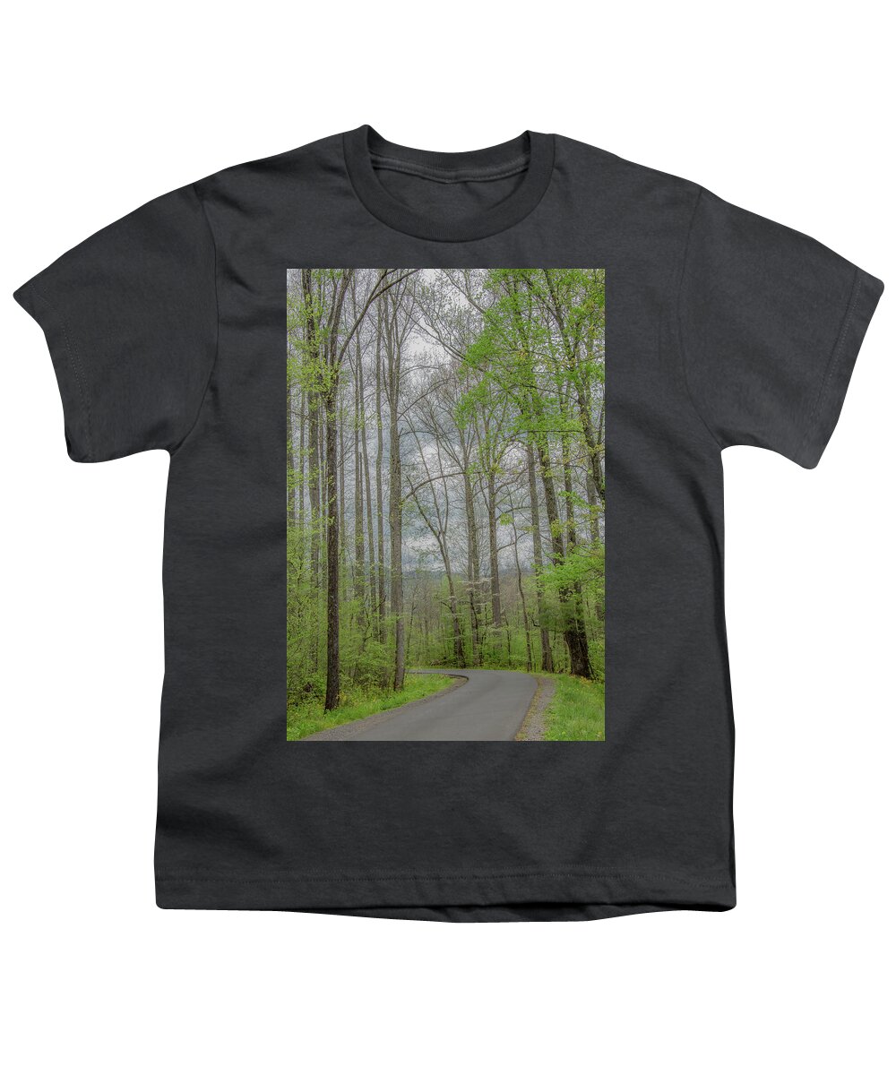 Great Smoky Mountains National Park Youth T-Shirt featuring the photograph Through the Woods in Springtime by Marcy Wielfaert