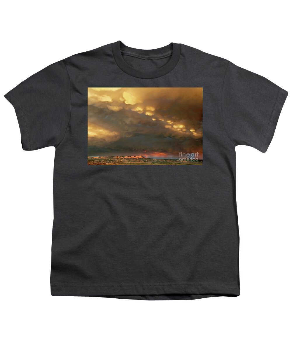 North America Youth T-Shirt featuring the photograph Thunderstorm And Rainbow Bryce Canyon National Park Utah by Dave Welling