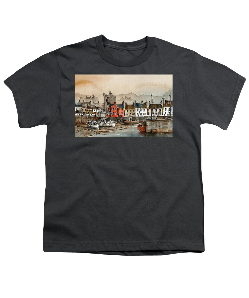 Wexford Youth T-Shirt featuring the painting Tide Out in BallyHack, Wexford by Val Byrne