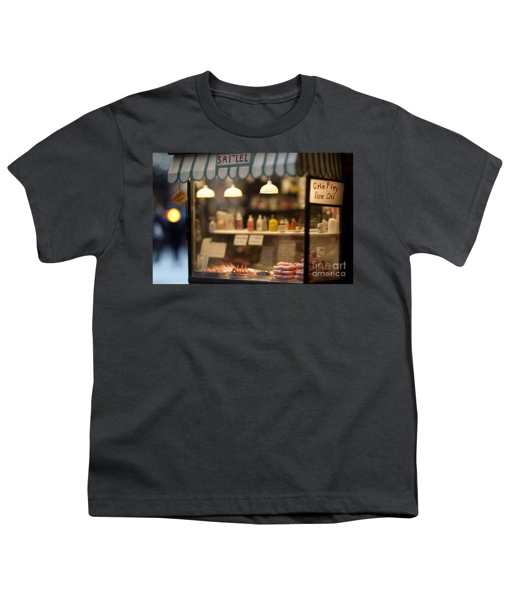 Tiny City Sushi Youth T-Shirt featuring the digital art Tiny City by Jay Schankman