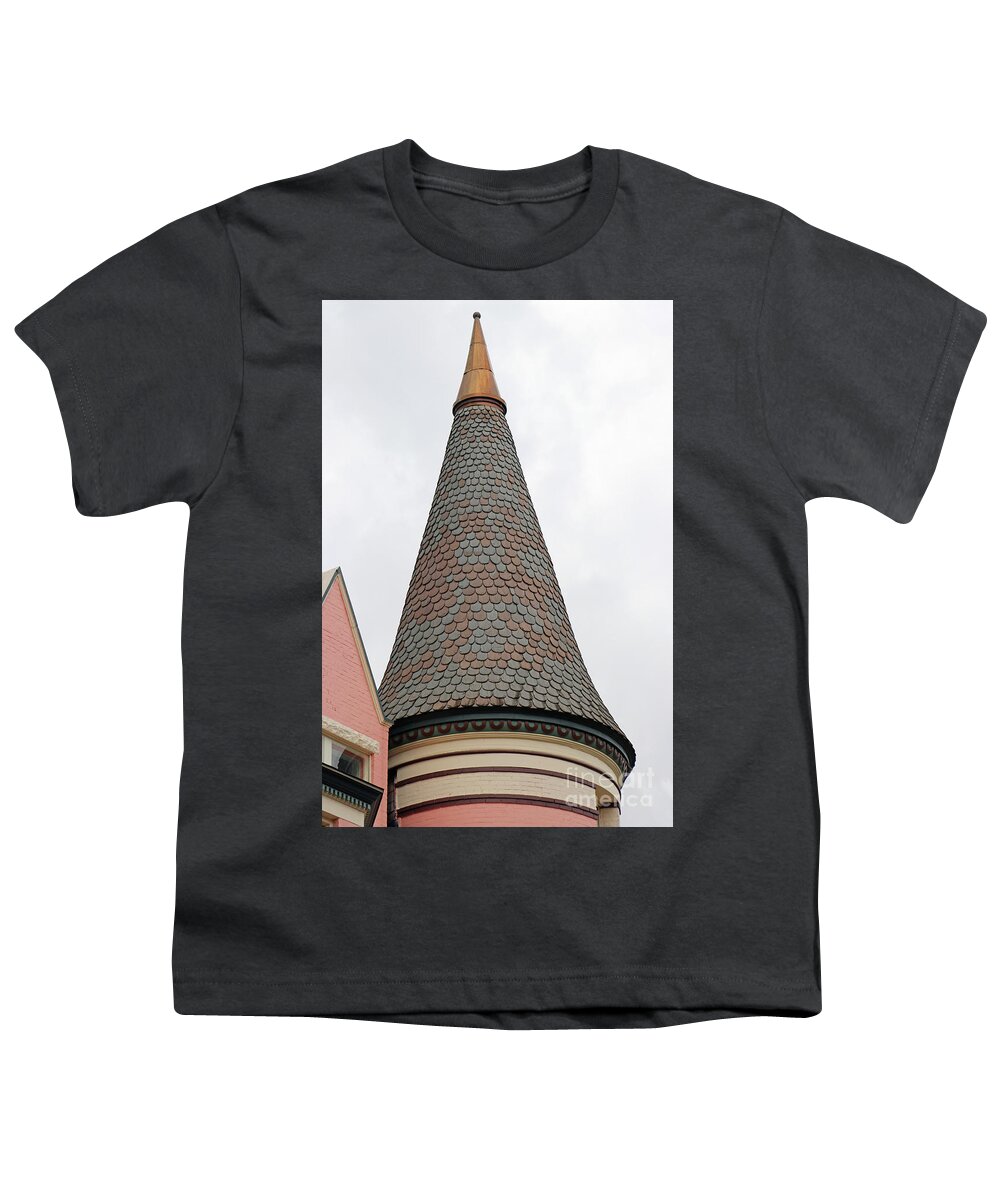 Old Louisville Youth T-Shirt featuring the photograph Turret on Belgravia Court in Old Louisville Kentucky 9686 by Jack Schultz