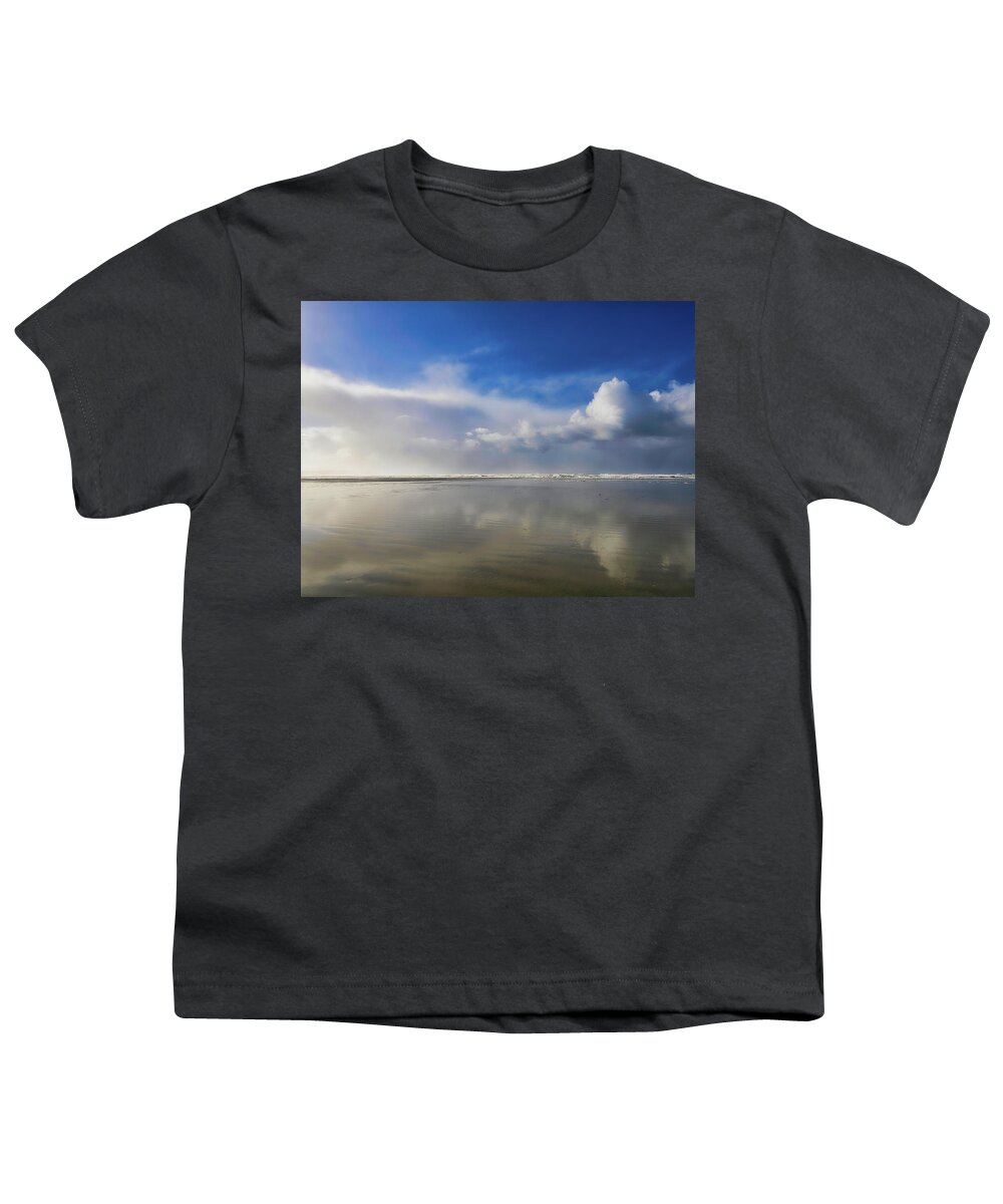 Tofino Youth T-Shirt featuring the photograph Two Views Of Comber's Beach by Allan Van Gasbeck