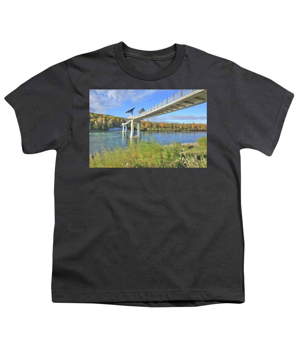Bridges Youth T-Shirt featuring the photograph Under the Bridge by Jim Sauchyn