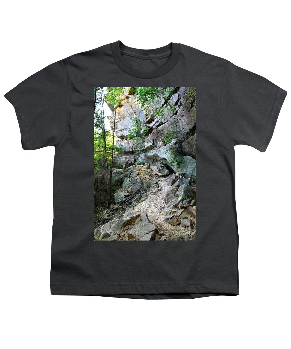 Pogue Creek Canyon Youth T-Shirt featuring the photograph Unnamed Rock Face 7 by Phil Perkins